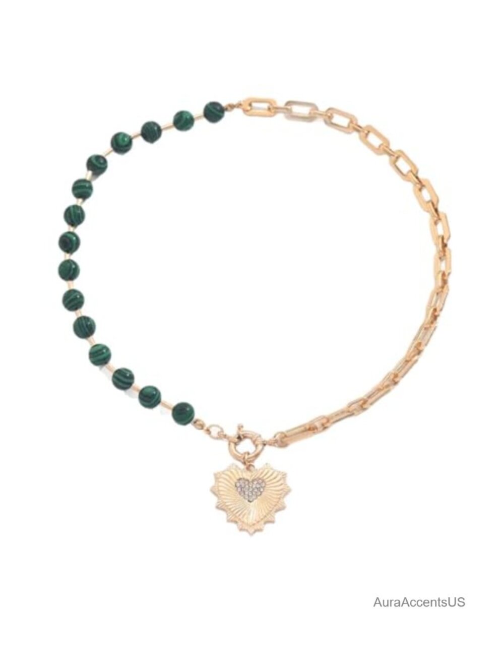 Gold Plated Dainty Heart Pendant Choker Necklace for Women Valentine's Day